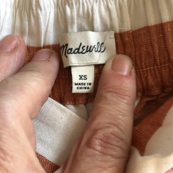 Madewell caramel/white striped culottes - Picture 7 of 11